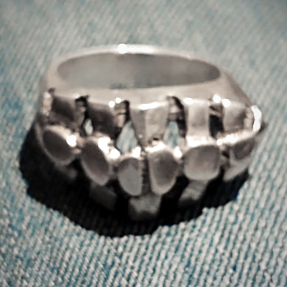 Vintage Los Ballestreros Brutalist Abstract Sterling Silver Ring- 7 - Picture 9 of 9